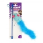Feather Mouse Іграшка мишка на вудочці для котів, фото 3