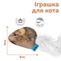 Іграшка для котів, мишка з дзвіночком та пір'ям, фото 3