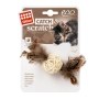 Catch&scratch Іграшка для котів Плетений м'ячик з дзвіночком і пір'ям, фото 2