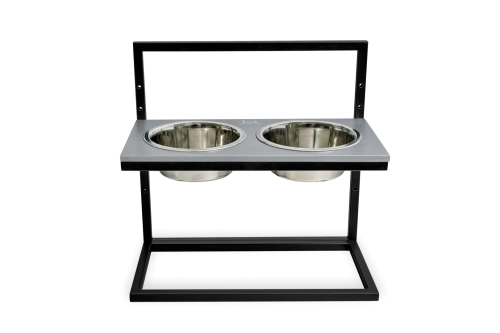 Lift Gray Stone + Black Миски на підставці з регульованою висотою