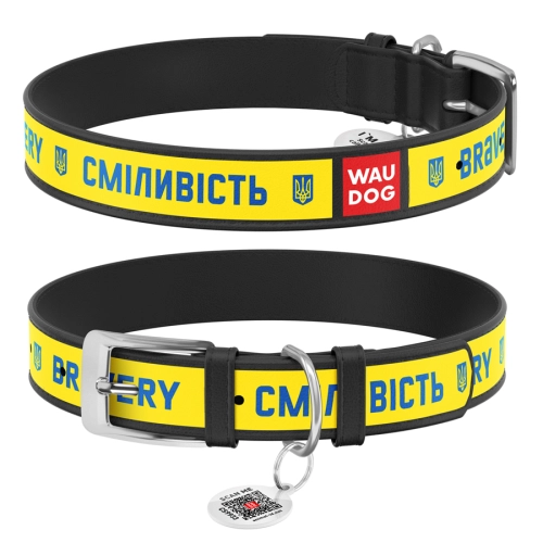 WAUDOG Design Нашийник "Сміливість" для собак, шкіряний