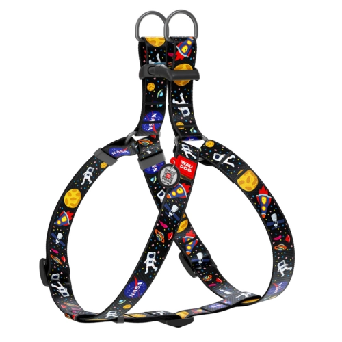 WAUDOG Nylon Шлея "NASA" для собак з QR-паспортом, пластиковий фастекс