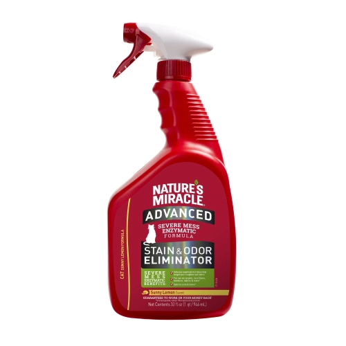 Nature’s Miracle ADV Cat S & O Elimin Spray Lemon - знищувач плям і запахів з посиленою формулою для котів
