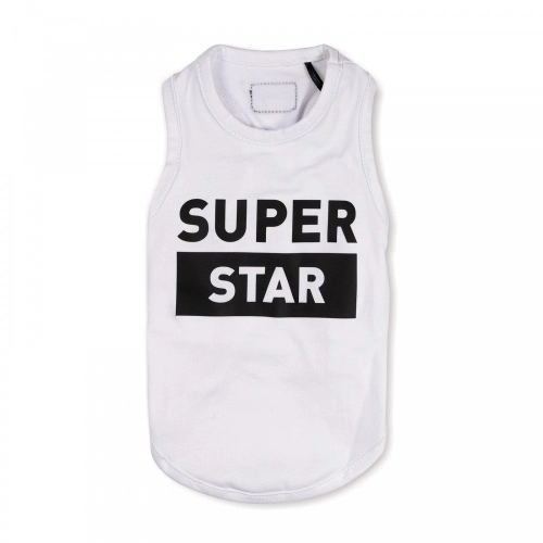 Борцівка «Superstar» для собак, біла
