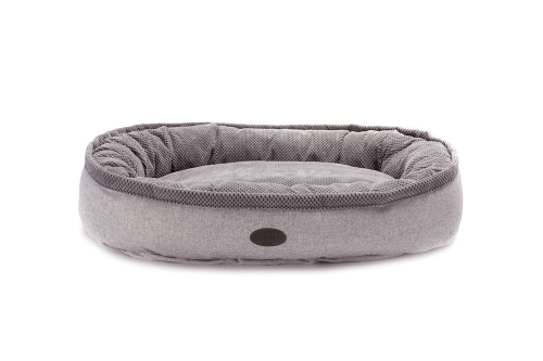 Donut Soft Touch Gray Овальний лежак для собак