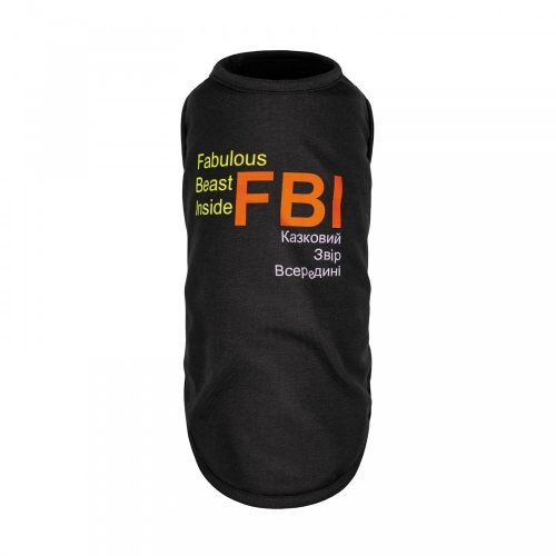 Борцівка «FBI» для собак, чорна