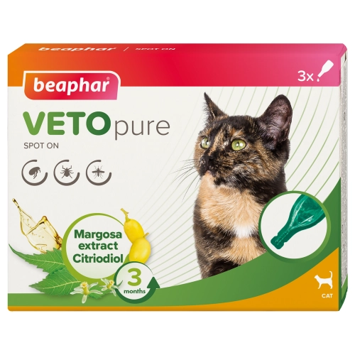 Bio Spot On Veto pure Краплі від бліх, кліщів та комарів для котів