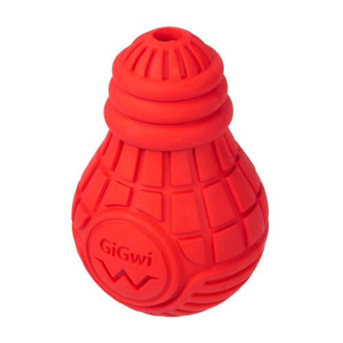 Bulb Rubber Іграшка для собак, Лампочка резинова, червона