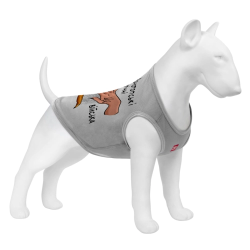 WAUDOG Clothes Майка "Конотопські магічні війська" для собак, сіра