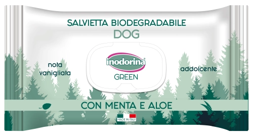 Green Addolcente Біорозкладні серветки для собак з м'ятою та алоє