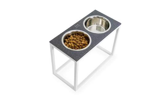 Dinner Gray Stone + White Миски на підставці