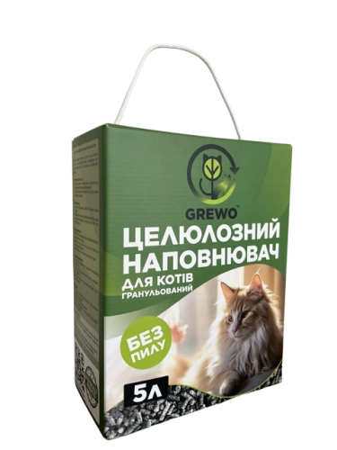GREWO Целюлозний наповнювач для котів у гранулах