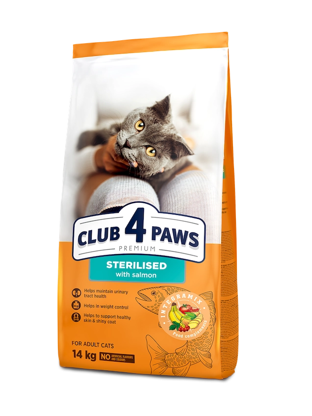 CLUB 4 PAWS Adult Cats Sterilised Salmon