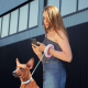 Амуніція - WAUDOG Повідець-рулетка кругла для собак вагою до 40 кг, рожевий