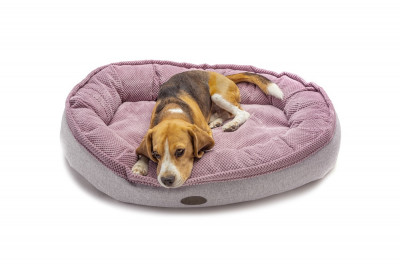Для собак - Donut Soft Touch Pink Овальний лежак для собак