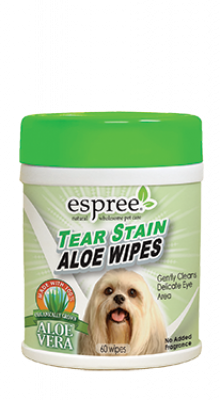 Шампуні та засоби для догляду - Aloe Tear Stain Wipes Серветки для чищення шерсті навколо очей у собак