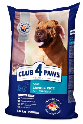 Гипоаллергенный сухой корм с ягненком для собак всех пород Клуб 4 Лапы / Club 4 Paws Adult All Breeds Lamb | В наличии на Club4paws.ua