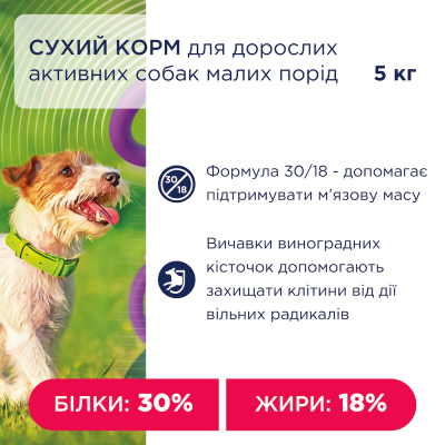 Сухий корм - Active Adult Small Breed - сухий корм для дорослих активних собак малих порід