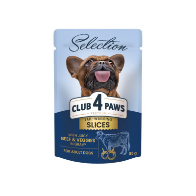 Консервований корм - Plus Selection вологий корм для дорослих собак малих порід - шматочки з яловичиною та овочами в соусі