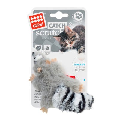 Игрушки - Catch & Scratch Енот с кошачьей мятой, игрушка для кошек
