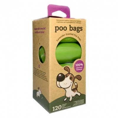 Пакети для прибирання - Poo Bags Пакети для прибирання за собаками з ароматом лаванди
