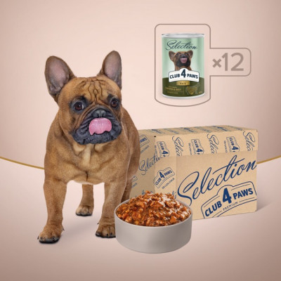 Вологий корм - Selection - паштет з куркою та яловичиною для дорослих собак
